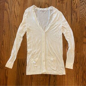 GAP Y2K White Cardigan Sweater Size Small